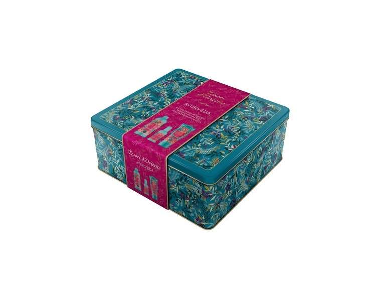 Tesori d'Oriente Gift Set Shower Gel, Bath Cream 500ml, Shower Bath 250ml and Aromatic Scent 100ml Ayurveda Scent Gift Box