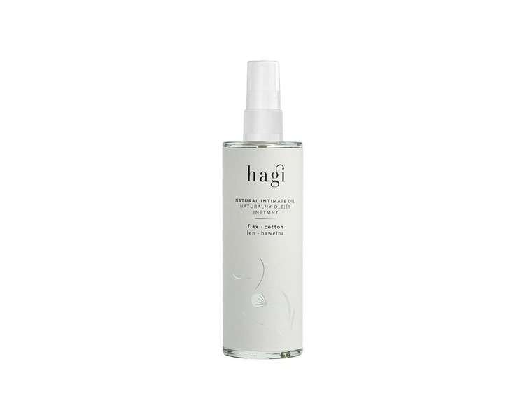 Hagi Natural Intimate Oil After Shaving and Waxing Moisturizes the Skin with Flax Seed Oil Cotton Oil and Macadamia Oil Massage Oil Vegan 100ml