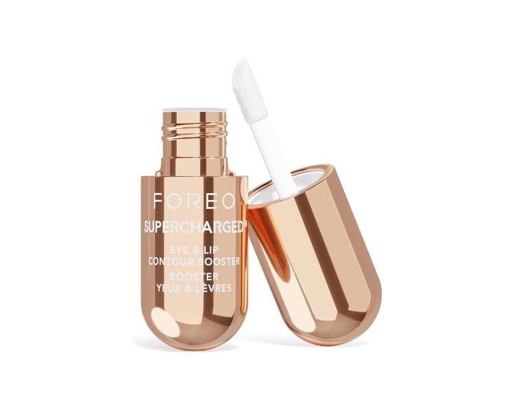 FOREO SUPERCHARGED Eye & Lip Contour Booster Serum Conductive Gel Niacinamide Beauty & Anti Aging Serum Travel Size Face Care Micorcurrent Face Serum