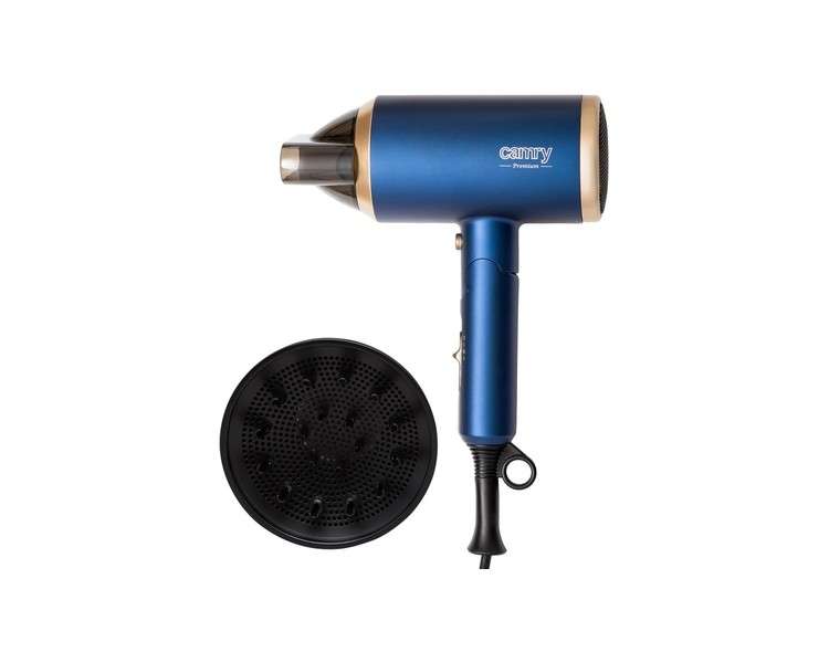 CAMRY CR2268 Hair Dryer with Ionization Technology Foldable Handle with Diffuser Concentrator Case 1800W