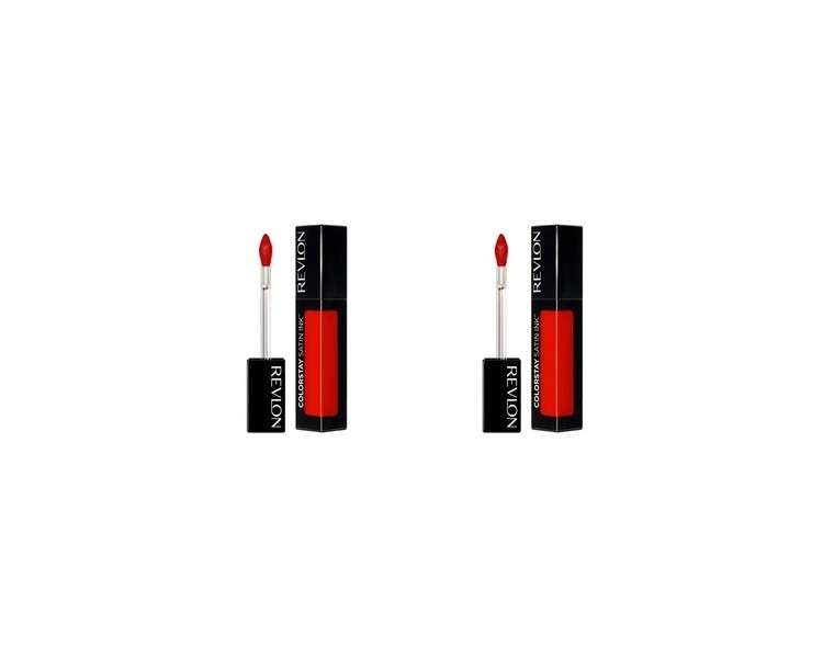 Revlon ColorStay Satin Ink Longwear Liquid Lipstick 018 Fired Up 0.17 Fl Oz