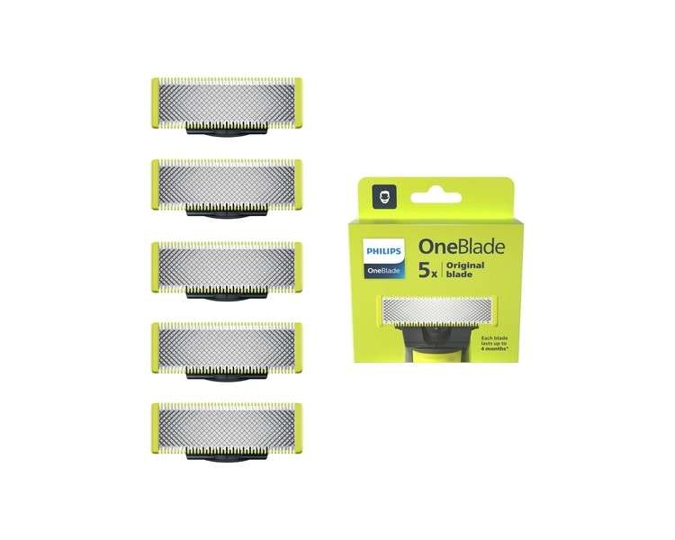 Philips OneBlade 5 Stainless Steel Original Replacement Blades for all OneBlade Electric Razors