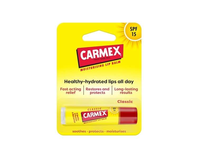 Carmex Lip Balm Stick SPF15 4.25g Classic 21g