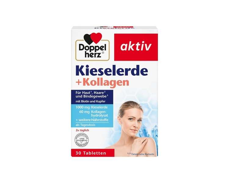 Doppelherz Silica + Collagen with Biotin for Maintaining Normal Skin and Hair 30 Tablets