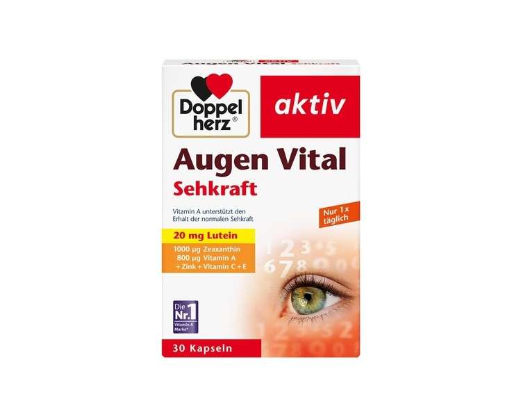 Doppelherz Eye Vital with Vitamin A and Zinc for Maintaining Normal Vision 30 Capsules