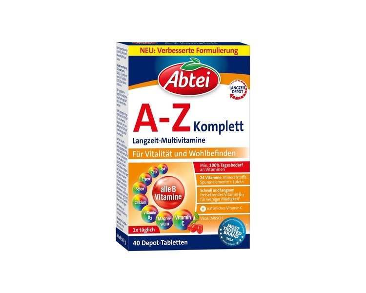 Abtei A-Z Complete Long-Term Multivitamins 40 Depot Tablets