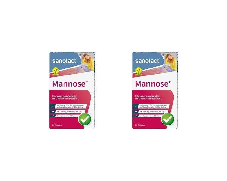 Sanotact Mannose Capsules for Bladder Inflammation and Urinary Tract Infections with D-Mannose