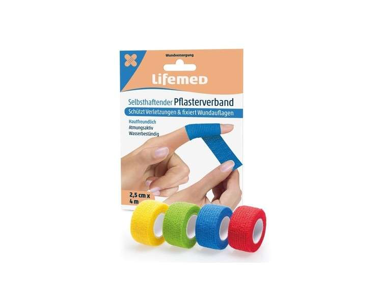 Lifemed Self-Adhesive Bandage 4m x 2.5cm Assorted Colors