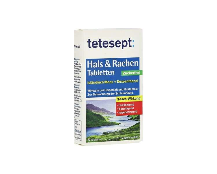 Tetesept Throat and Throat Tablets 20 Pieces