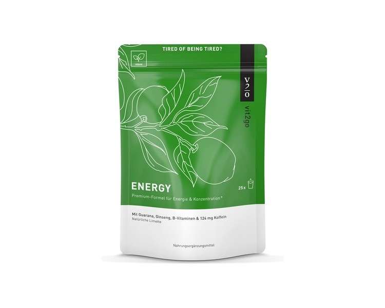 Vit2go ENERGY 250g Energy Drink with Caffeine, Guarana, Taurine, B Vitamin Complex