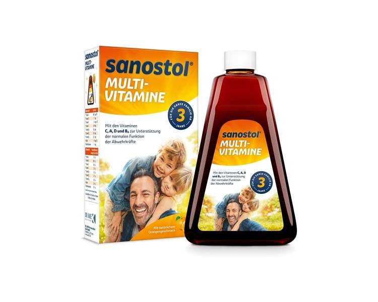 Sanostol Multi-Vitamins for Children 3+ and Adults Supports Healthy Immune System with Vitamins A and D 460ml