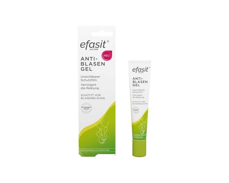 Efasit Anti-Blister Gel 17ml - Invisible Protective Film Reduces Friction and Prevents Blister Formation Transparent and Non-Greasy