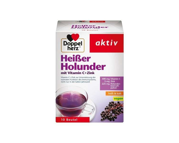 Doppelherz Hot Elderberry - Vitamin C and Zinc to Support Normal Immune System Function