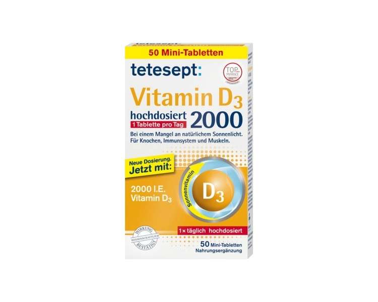 Tetesept Vitamin D3 2000 50 Tablets
