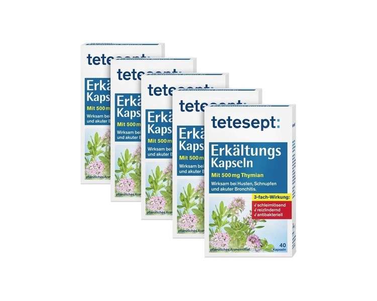 tetesept Cold Capsules Effective for Cough, Cold, and Acute Bronchitis