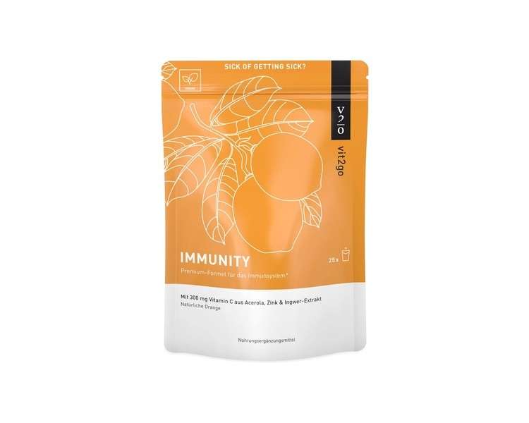 Vit2go IMMUNITY 250g Drink Powder for Immune System Support with Vitamin C and Ginger