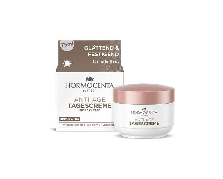 Hormocenta Anti-Aging Day Cream 75ml - Rich Care with Vitamin Complex, Algisium C and Shea Butter for Demanding, Mature Skin