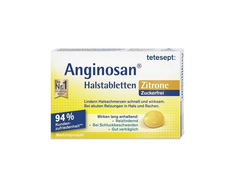 tetesept Anginosan Lemon Lozenges - Sugar Free