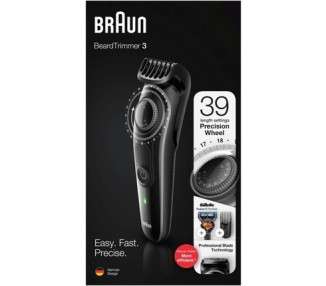 Braun BT 3242 Beard Trimmer for Men with Rechargeable Battery