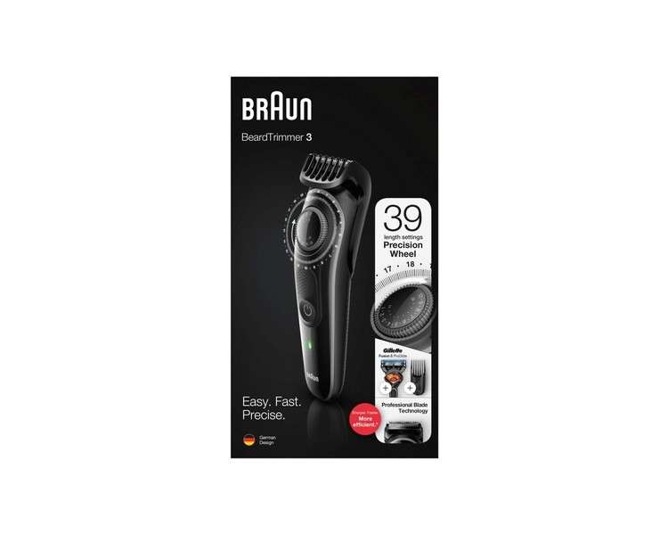 Braun BT 3242 Beard Trimmer for Men with Rechargeable Battery