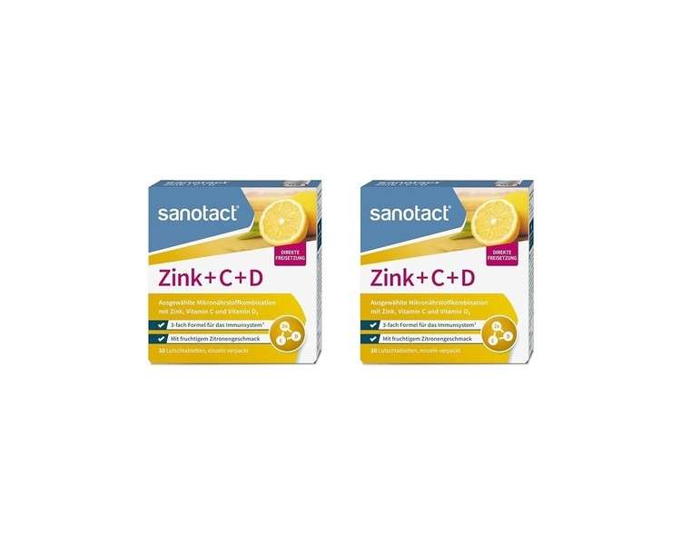 Sanotact Zinc+C+D High-Dose Zinc Lozenges with Vitamin C 20 Tablets