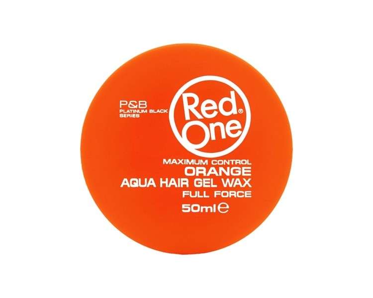 Redone Hair Styling Aqua Wax Orange 50ml - Travel Size - Edge Control - Ultra Hold - Gel Wax - Men & Women Hair Wax - Melon Scent - Maximum Control