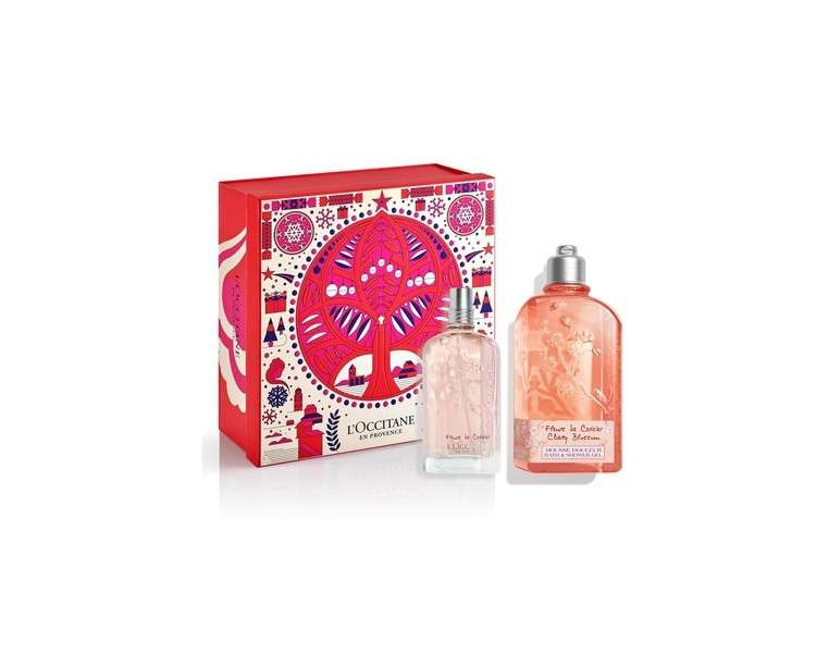 L'Occitane Cherry Blossom Shower Gel and Perfume Set - Body Care - Christmas Gift Set for Women