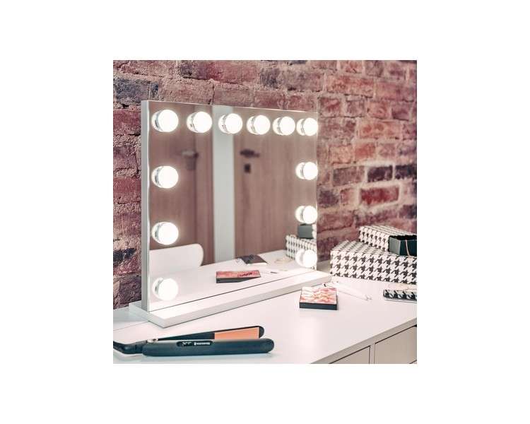 Humanas HS-HM02 Makeup Mirror with LED Lighting - White