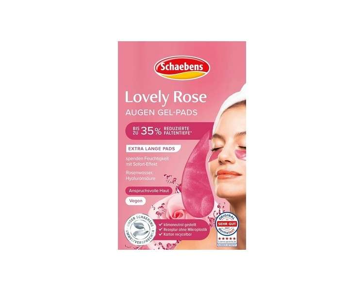 Schaebens Lovely Rose Eye Gel Pads - Reduces Dark Circles and Swelling - More Moisture and Radiance