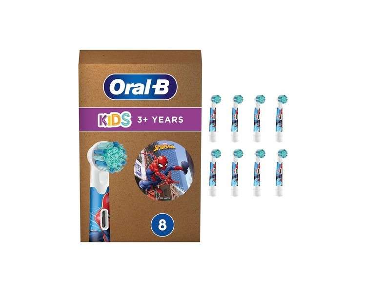 Oral-B Kids Electric Toothbrush Head Featuring Disney Spiderman 8 count