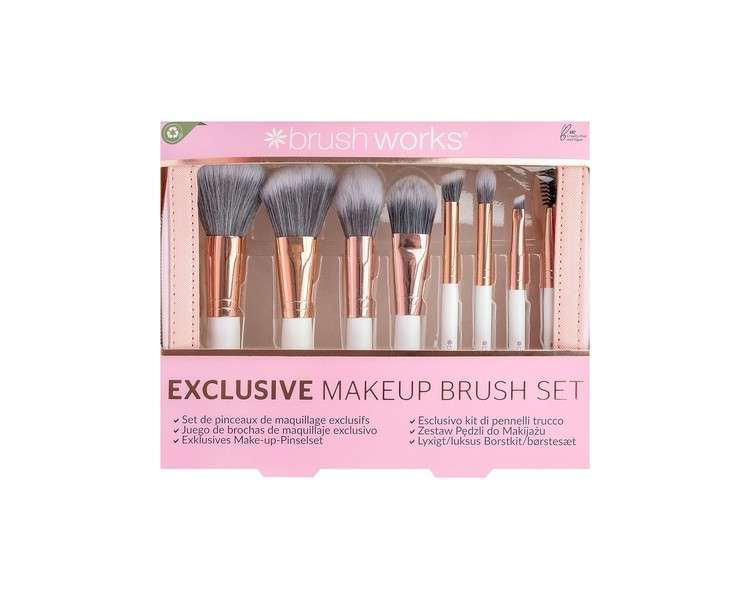 Brushworks Exclusive Makeup Brush Set Pink