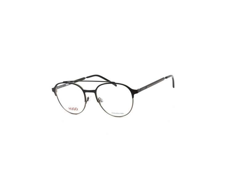 Hugo Men's Black Ruthenium Stainless Steel Aviator Eyeglasses HG 1156 0RZZ 00