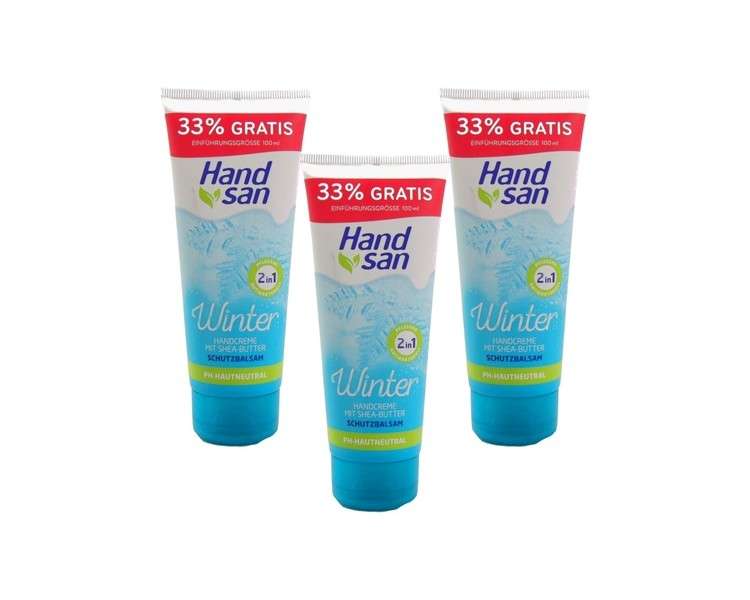 Handsan Winter Hand Cream 2in1 24h Moisture with Shea & Cocoa Butter pH Neutral 100ml