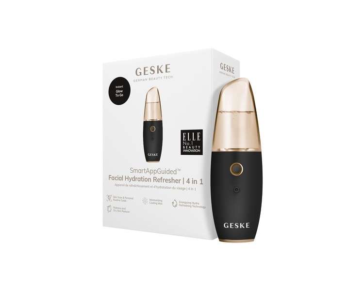 GESKE SmartAppGuided Facial Hydration Refresher 4 in 1 Water Atomizer Moisturizing Spray Machine Face Mister Humidifier for Natural Glow Reduce Redness and Dry Skin Gray