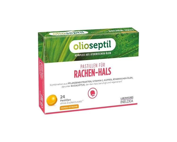 OLIOSEPTIL Throat Lozenges without Added Sugar with Plant Extracts, Vitamin C, Copper, and Essential Oils - Soothes the Throat