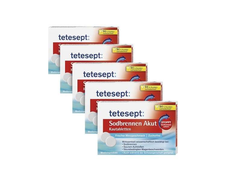 Tetesept Acute Heartburn Chewable Tablets 20 Tablets