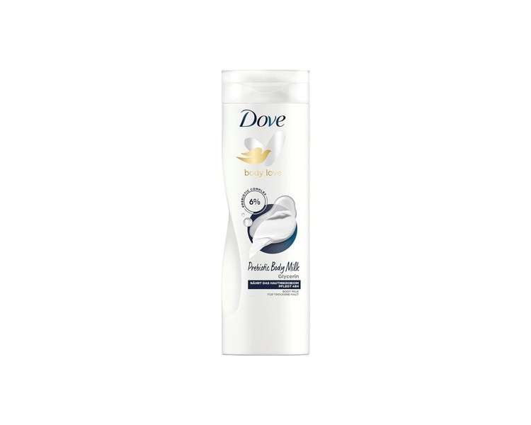 Dove Body Love Prebiotic Body Milk for Dry Skin 48 Hour Body Care with Glycerin 400ml