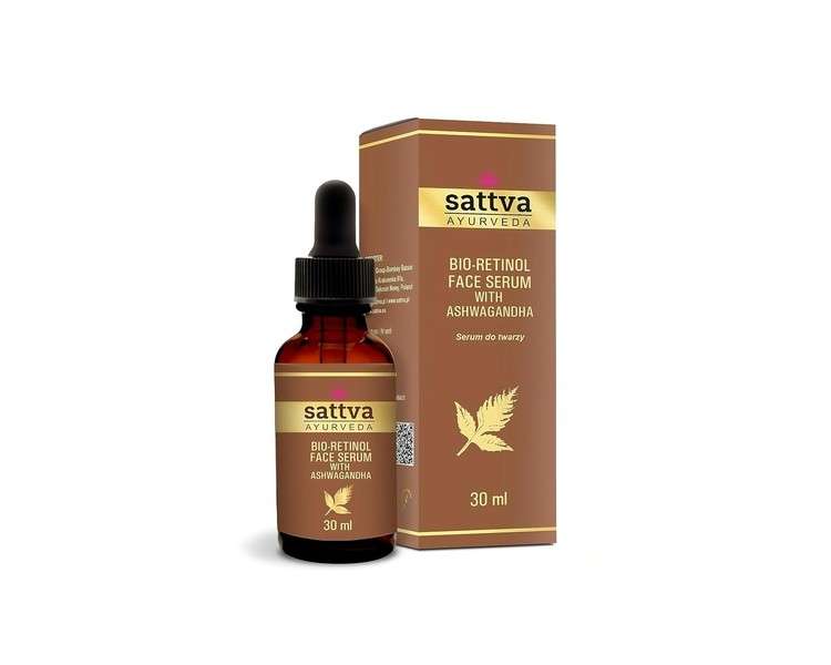 Sattva Face Serum Anti-Aging Skin Care Vegan Retinol Serum with Ashwagandha 30ml