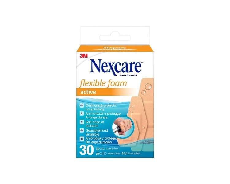 Nexcare Active Flexible Foam Plasters Assorted