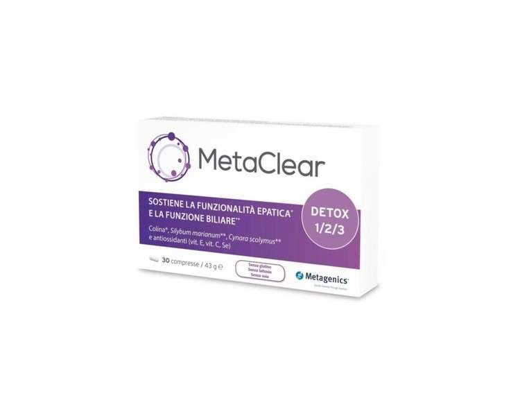 MetaClear Metagenics 30 Tablets