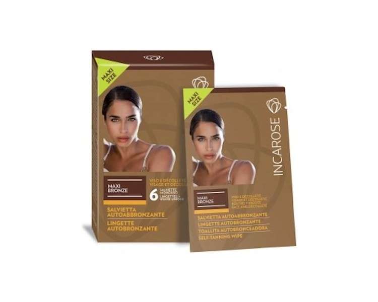 IncaRose Maxi Bronze Self Tanning Face Wipes 6 6ml