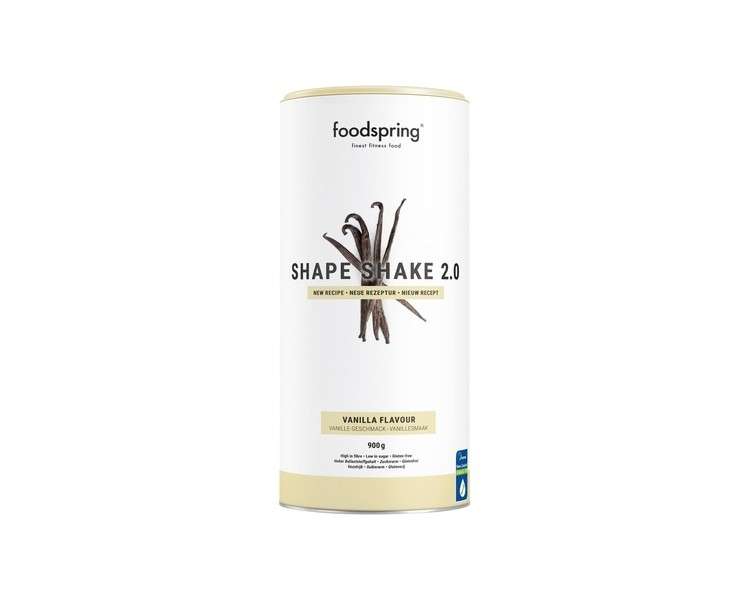 Foodspring Shape Shake 2.0 Vanilla Meal Replacement Shake for Weight Control with Premium Protein 900g