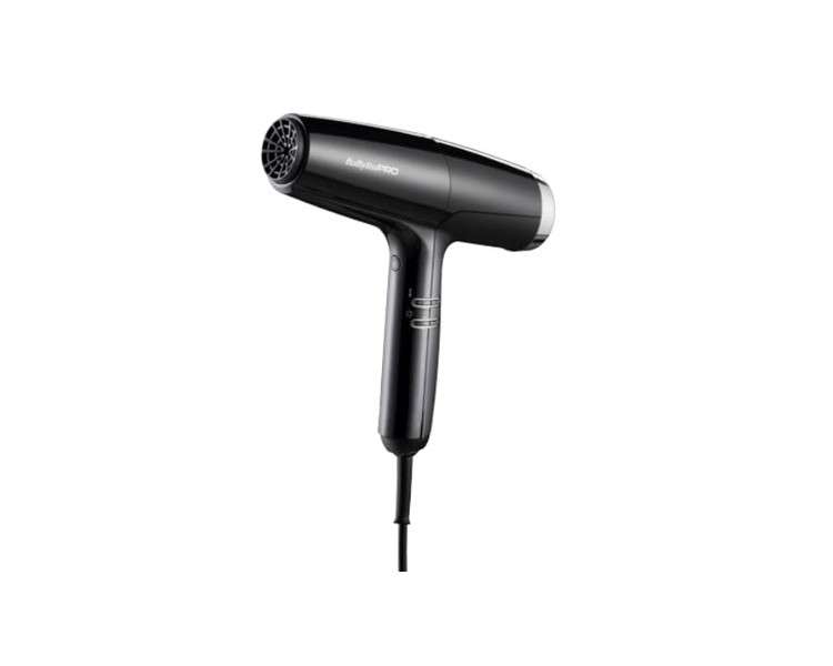 Babyliss Pro Falco Digital High-Speed Hair Dryer Black Silver