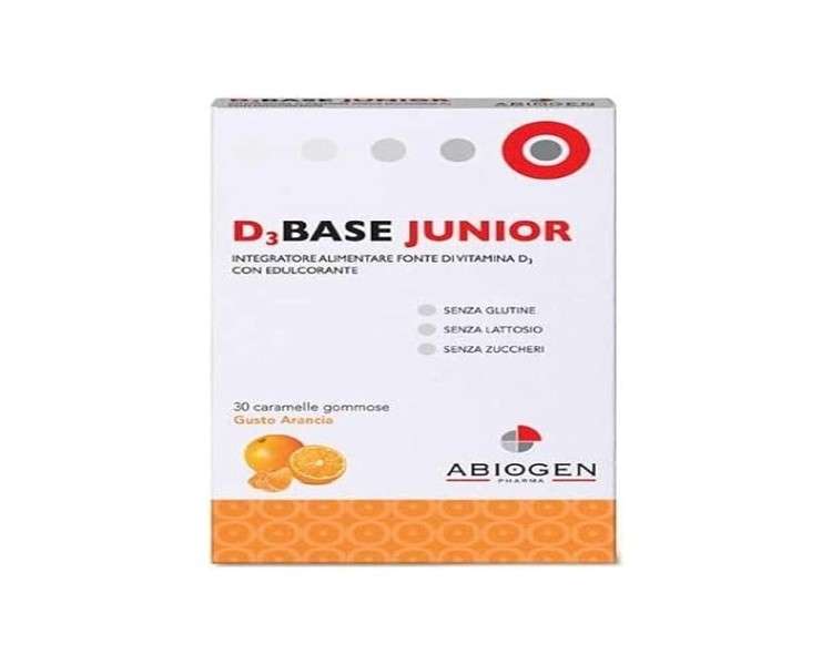 Abiogen Pharma D3Base Junior Dietary Supplement Orange 30 Candies