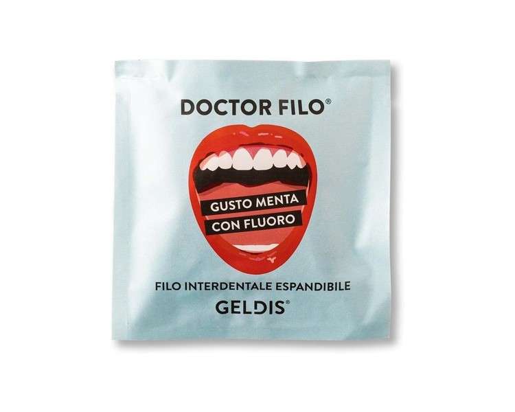 GELDIS Expandable Dental Floss - Doctor Filo is an Expandable Flavored Floss Dental Floss, 100% Vegan, Versatile for Daily Use, 100% Recyclable Mint 30m