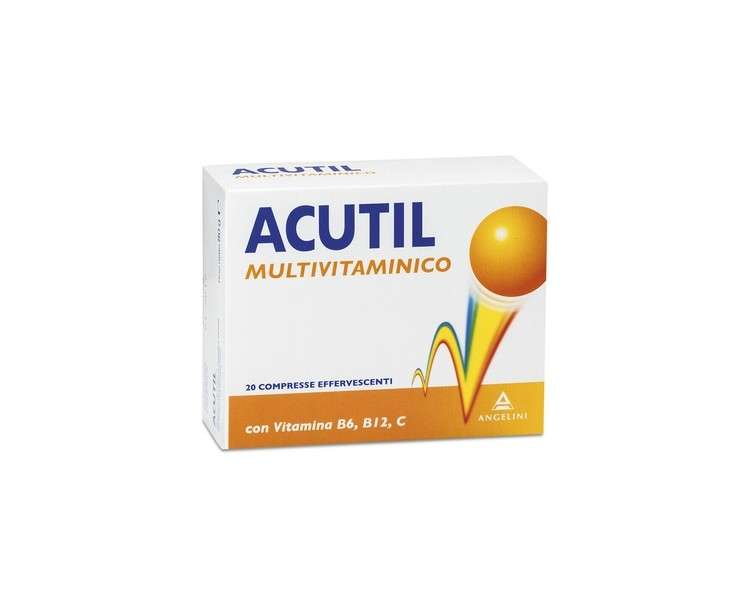 Angelini Acutil Multivitamin Dietary Supplement 20 Effervescent Tablets
