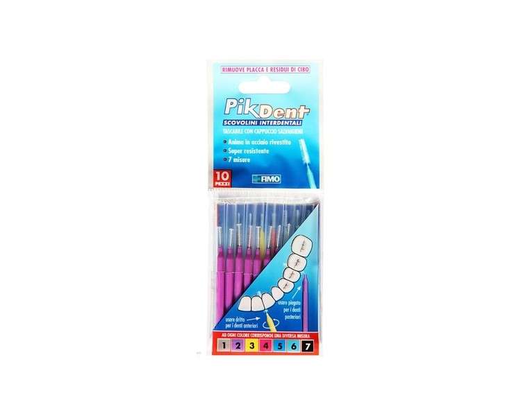 Pikdent Interdental Brushes with Steel Core and Tytex Bristles Size 2 Purple 0.5mm Cylindrical