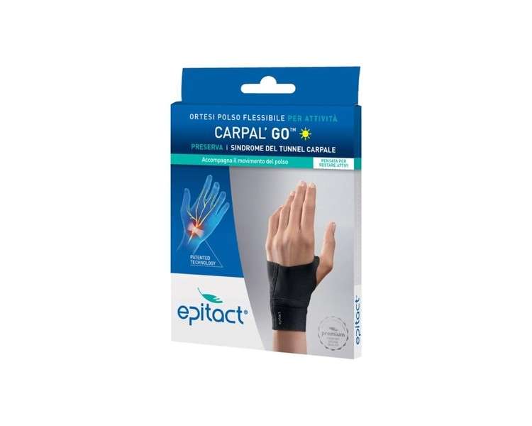 Epitact Carpal'Go Flexible Wrist Orthosis for Left Carpal Tunnel Syndrome Size M