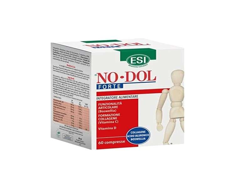 ESI No-Dol Forte Collagen Based Dietary Supplement with Vitamin C and Hyaluronic Acid 60 Tablets