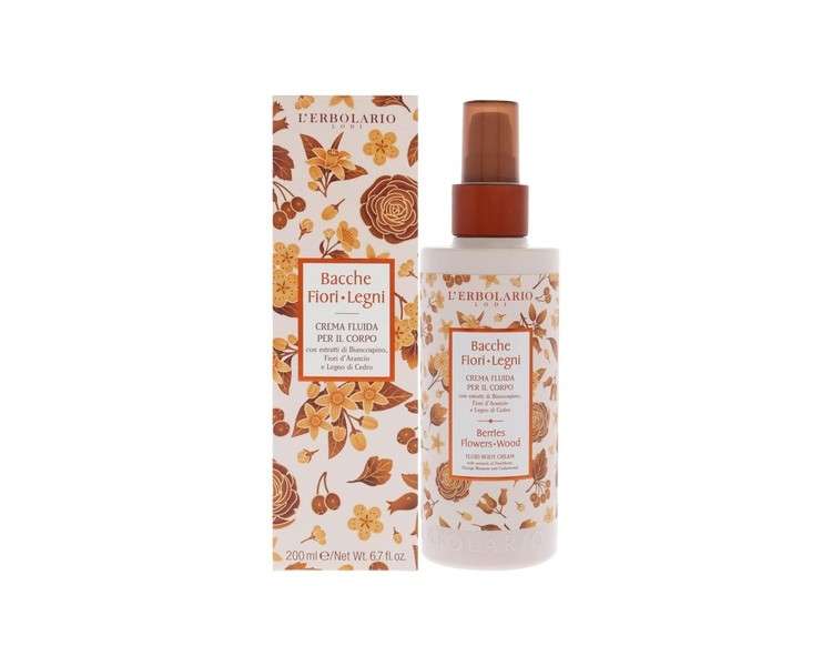 LErbolario Berries Flowers Wood Fluid Body Cream 6.7oz